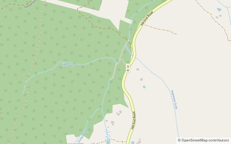 golden gully and archway hill end location map