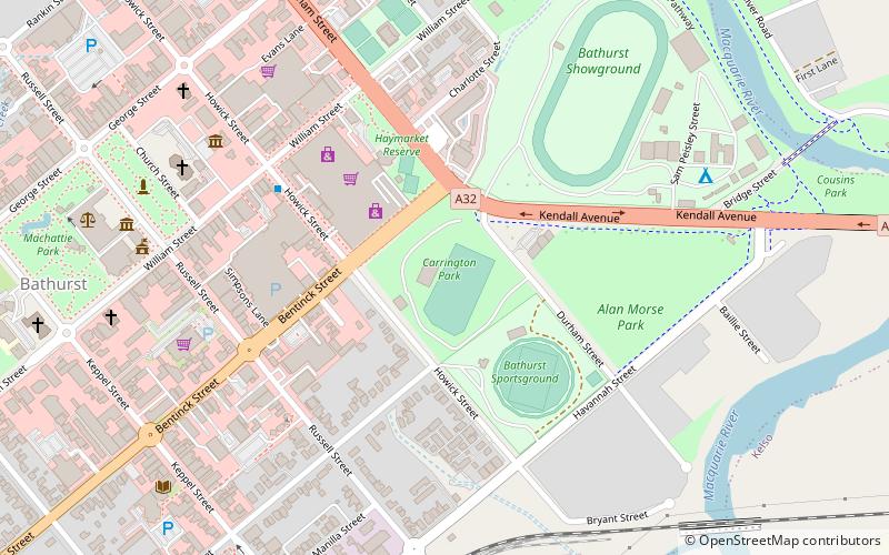 carrington park bathurst location map