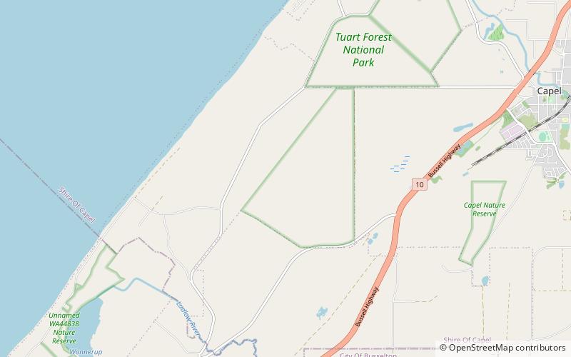 Tuart-Forest-Nationalpark location map