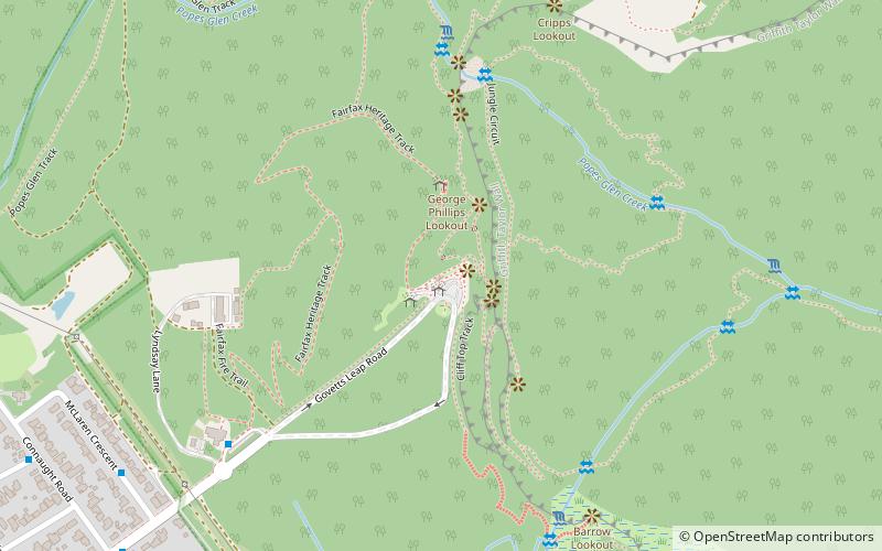 govetts leap lookout park narodowy gor blekitnych location map