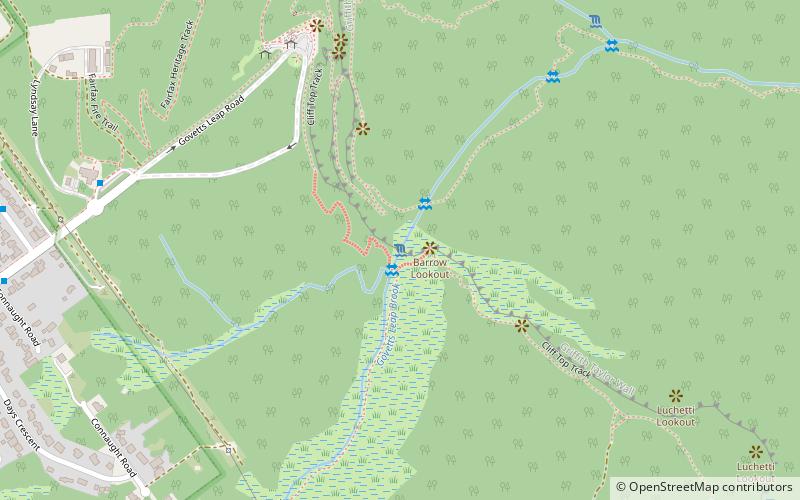 Govetts Leap Falls location map