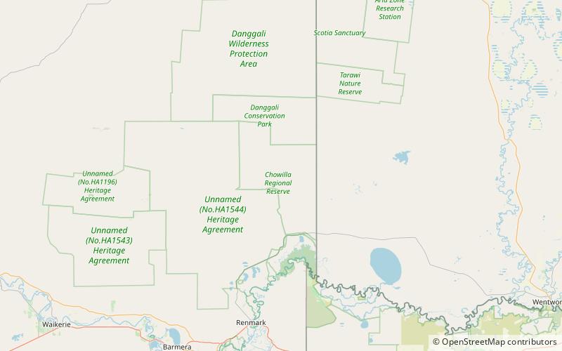 chowilla regional reserve riverland biosphere reserve location map