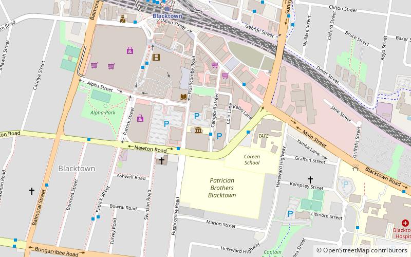 blacktown arts sydney location map