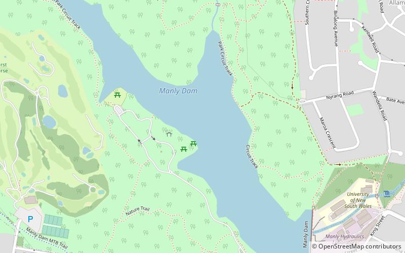 Manly Dam location map
