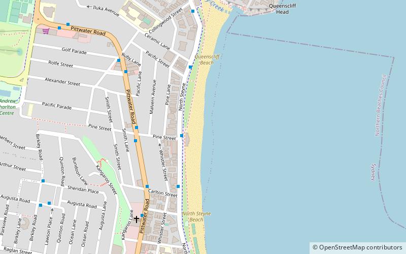 north steyne beach sydney location map