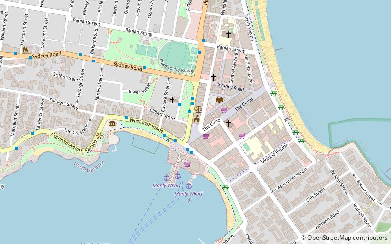 Manly Town Hall location map