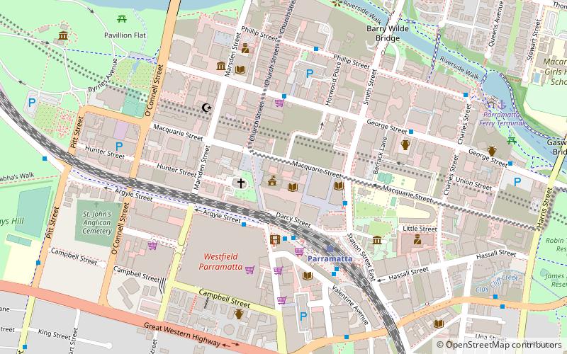 Parramatta Town Hall location map