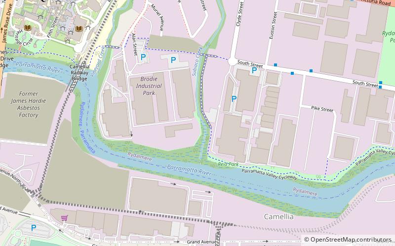 Ponds and Subiaco Creek location map