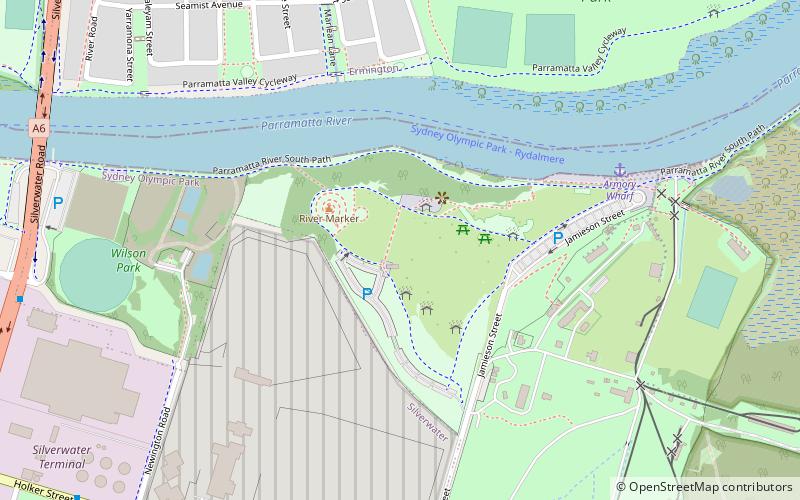 Blaxland Riverside Park location map