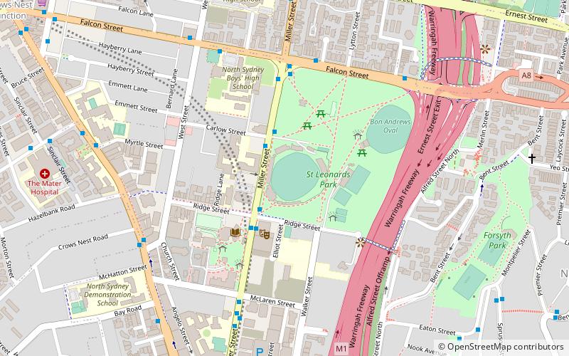 North Sydney Oval location map