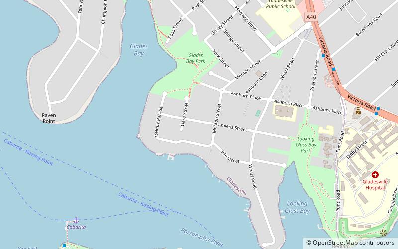 Parramatta River railway bridge location map
