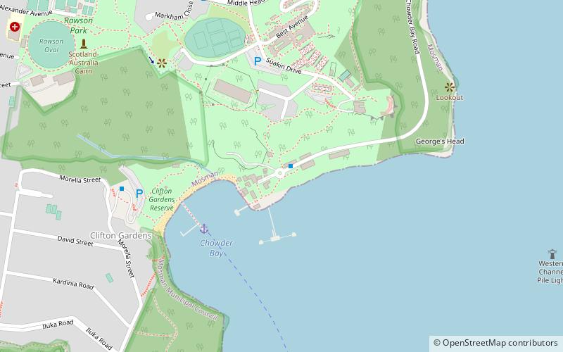 Sydney Harbour defences location map