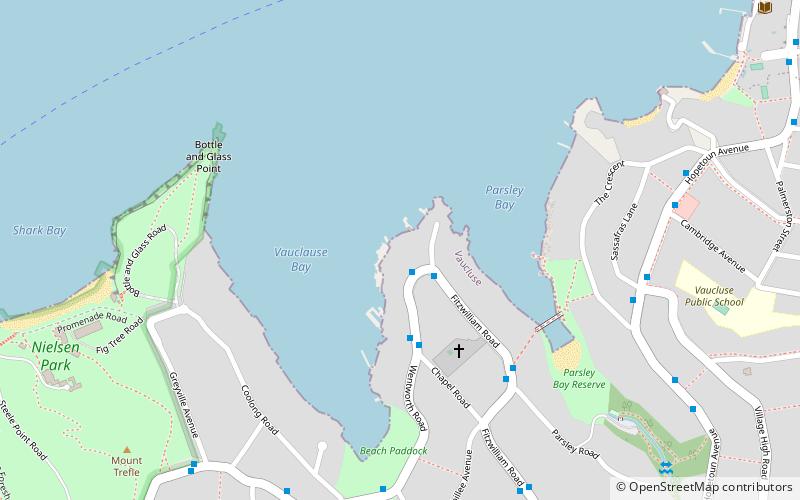 Vaucluse Bay Range Front Light location map