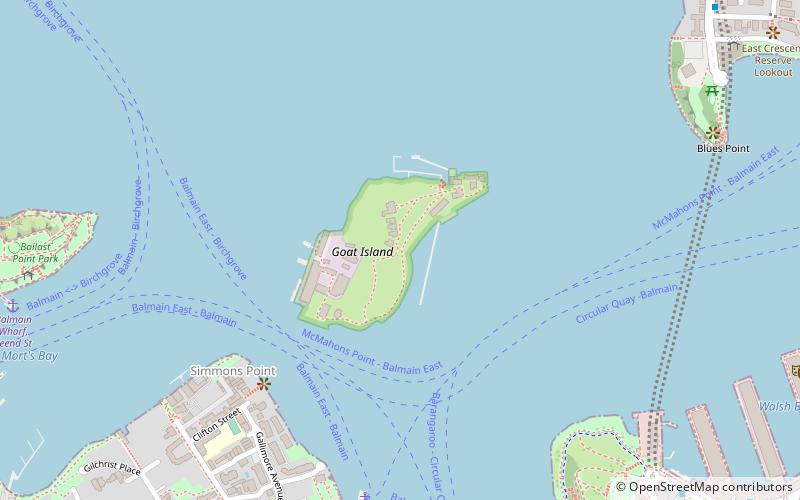 Goat Island location map