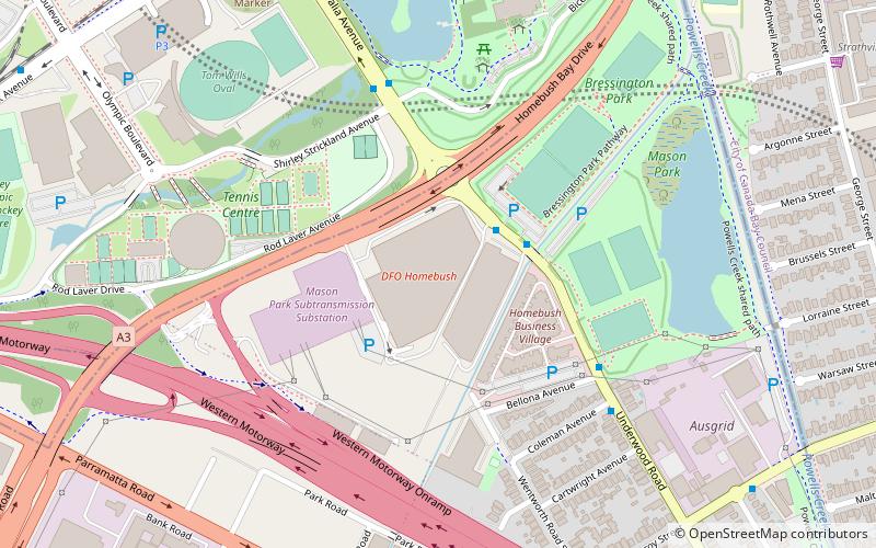 dfo homebush sydney location map