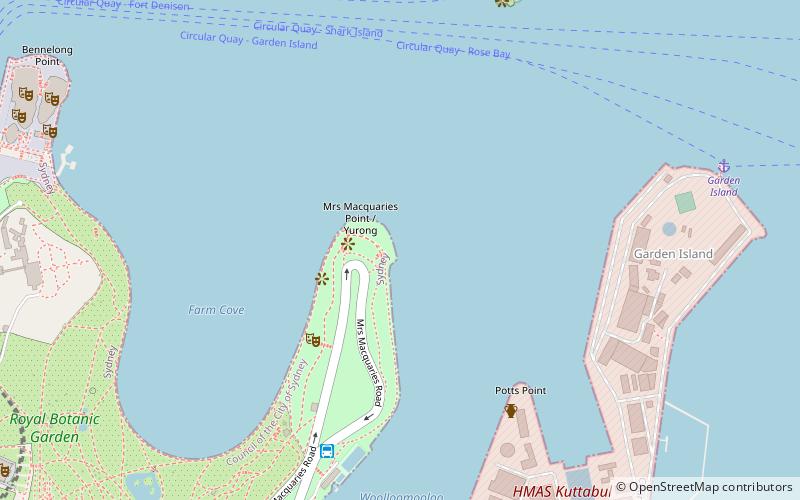 Mrs Macquarie's Chair location map