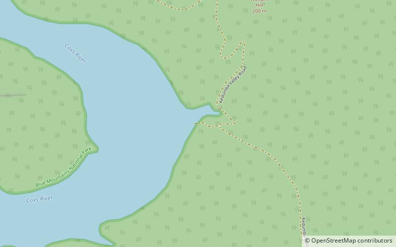 coxs river track park narodowy gor blekitnych location map