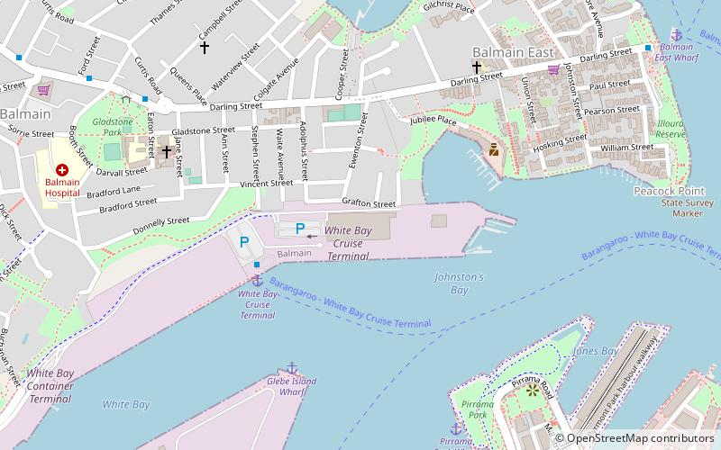 white bay cruise terminal sydney location map