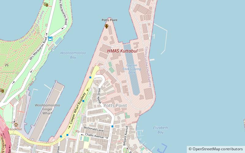 garden island naval precinct sidney location map