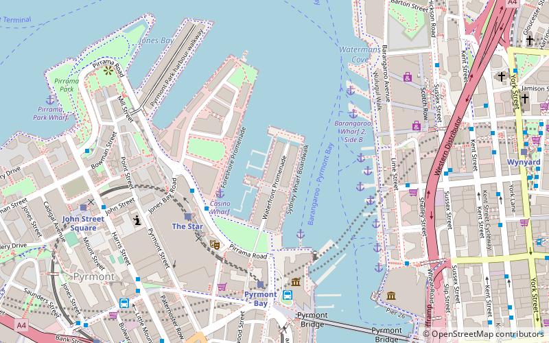 Sydney Wharf Marina location map