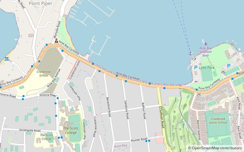 Rose Bay Sea Wall location map