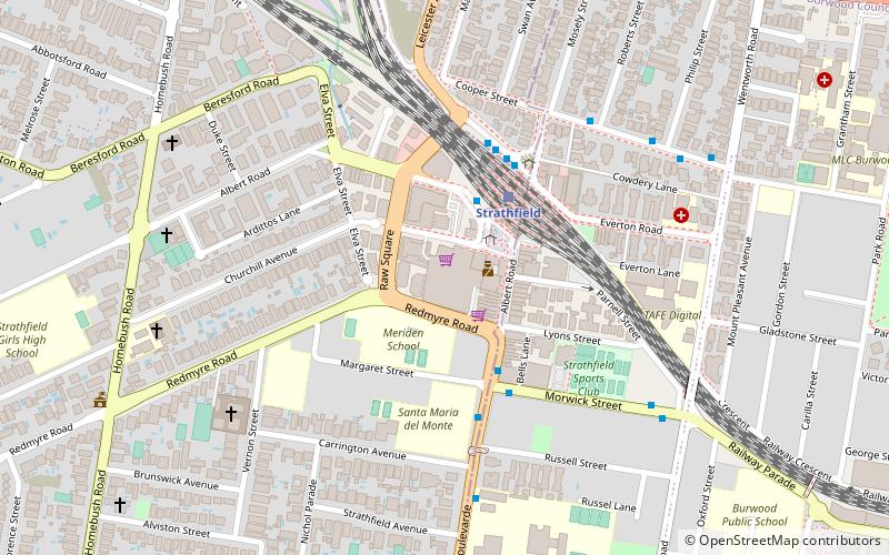 Strathfield Plaza location map