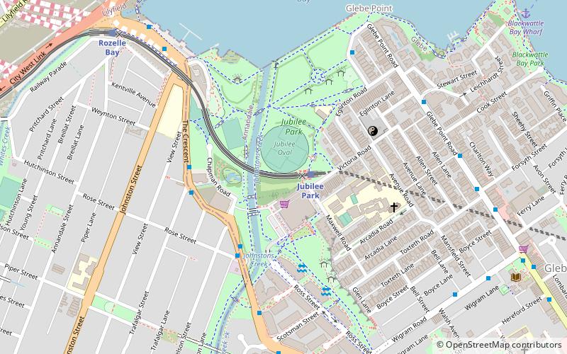 Glebe and Wentworth Park railway viaducts location map