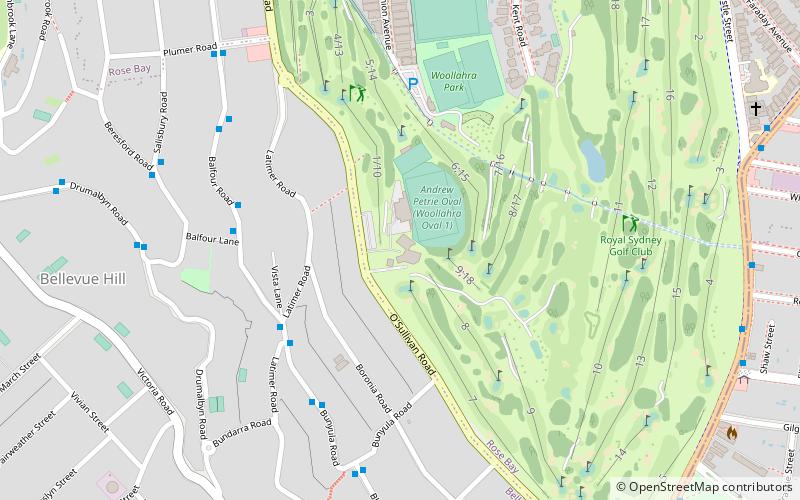Woollahra Golf Club location map
