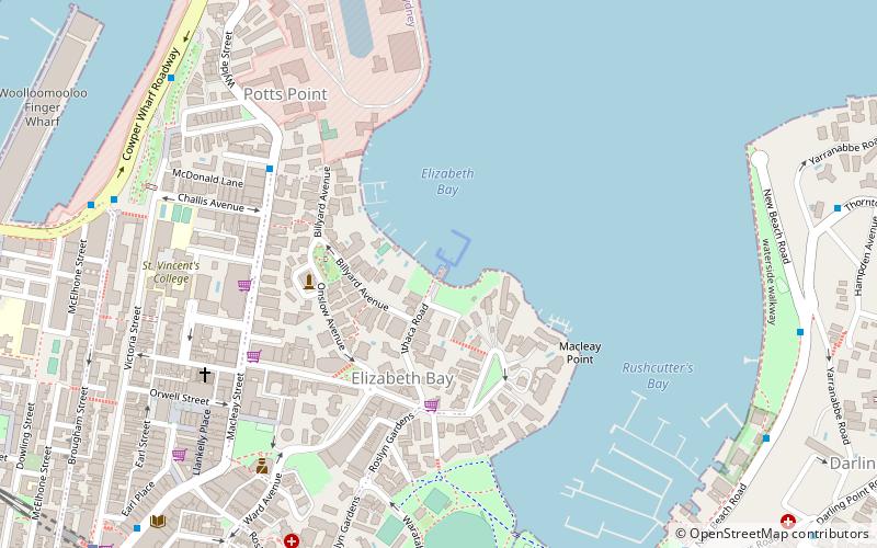 Elizabeth Bay Marina location map
