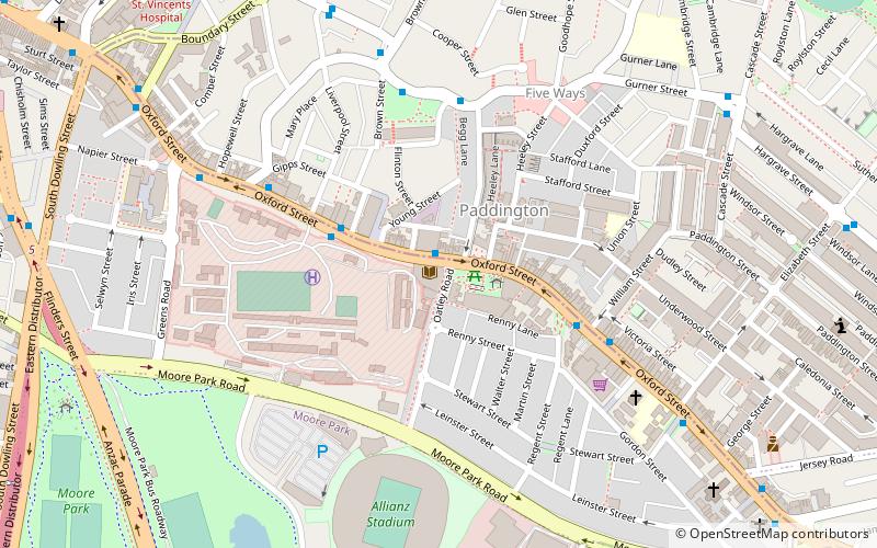 Paddington Town Hall location map