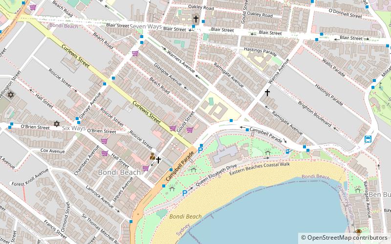 pacific bondi beach sidney location map