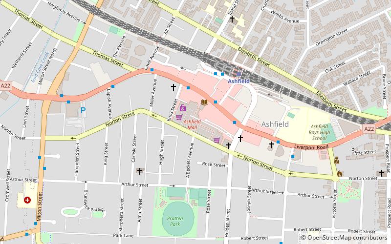 Ashfield Mall location map