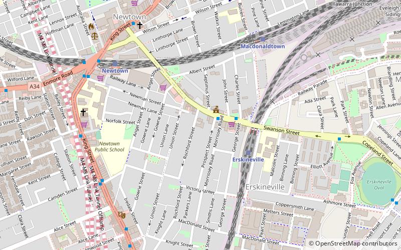 Erskineville Town Hall location map