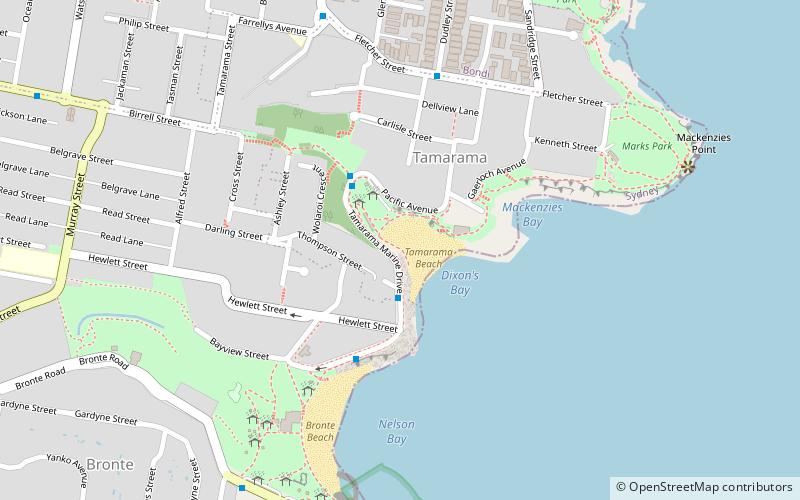 Tamarama Beach location map
