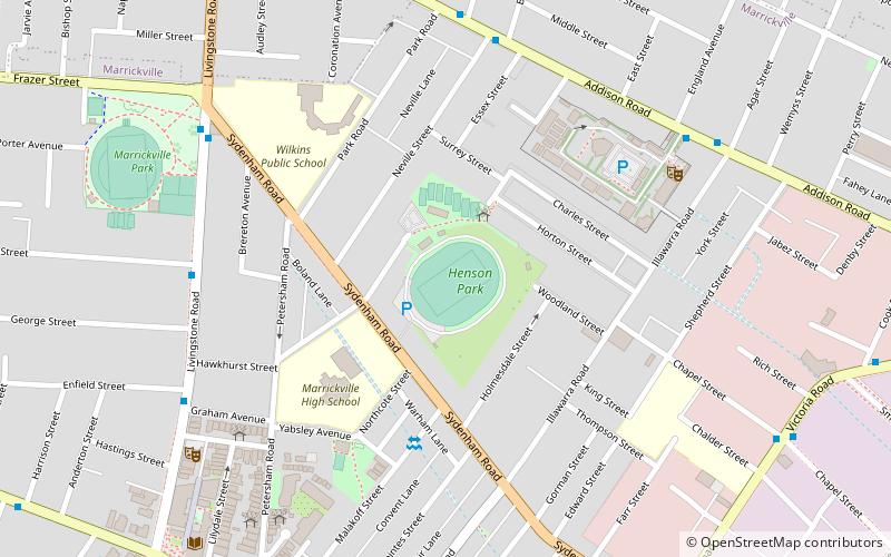 Henson Park location map