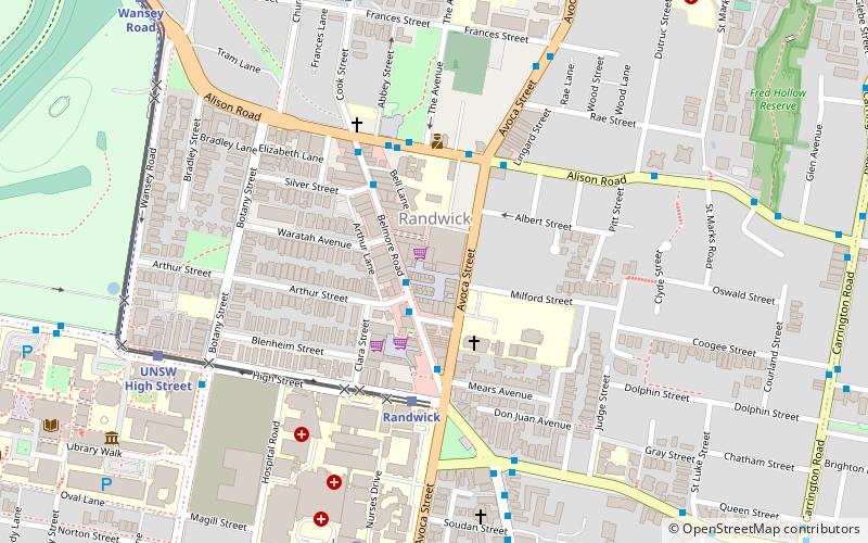royal randwick shopping centre sidney location map