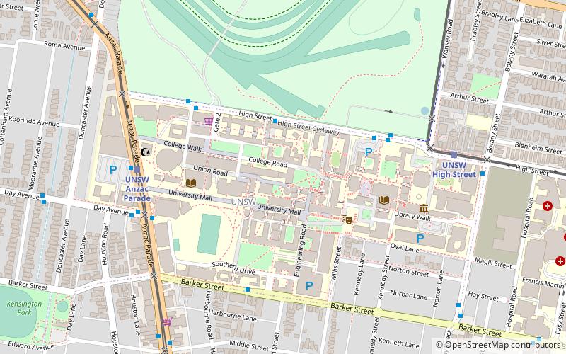 uniwersytet nowej poludniowej walii sydney location map