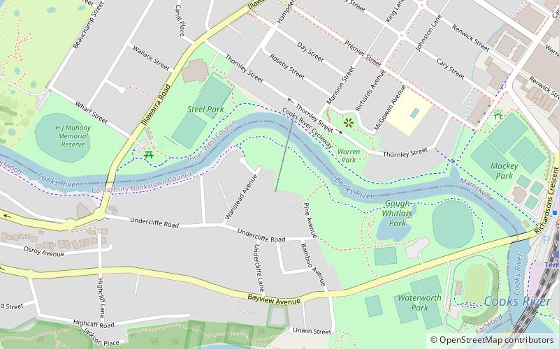 Cooks River Sewage Aqueduct location map
