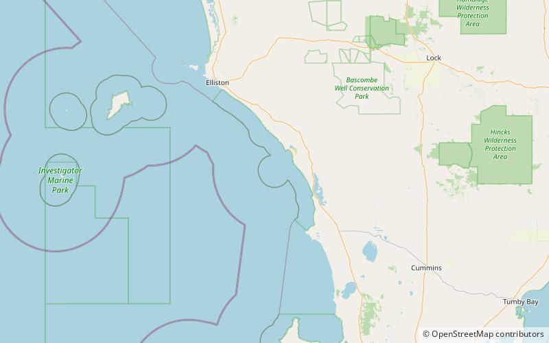 cap island conservation park investigator group wilderness protection area location map
