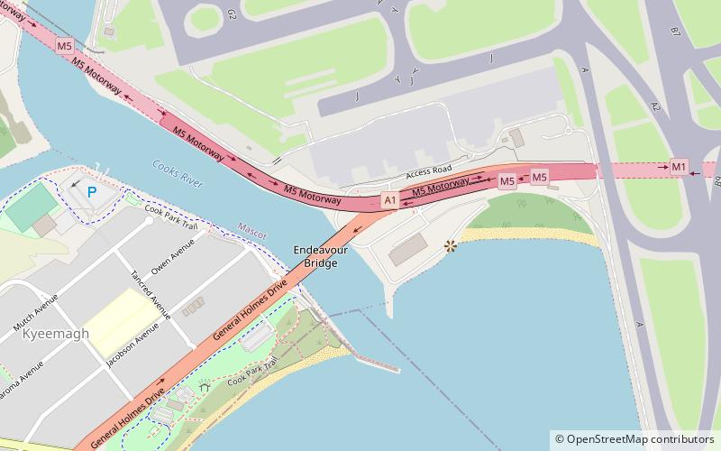 Endeavour Bridge location map