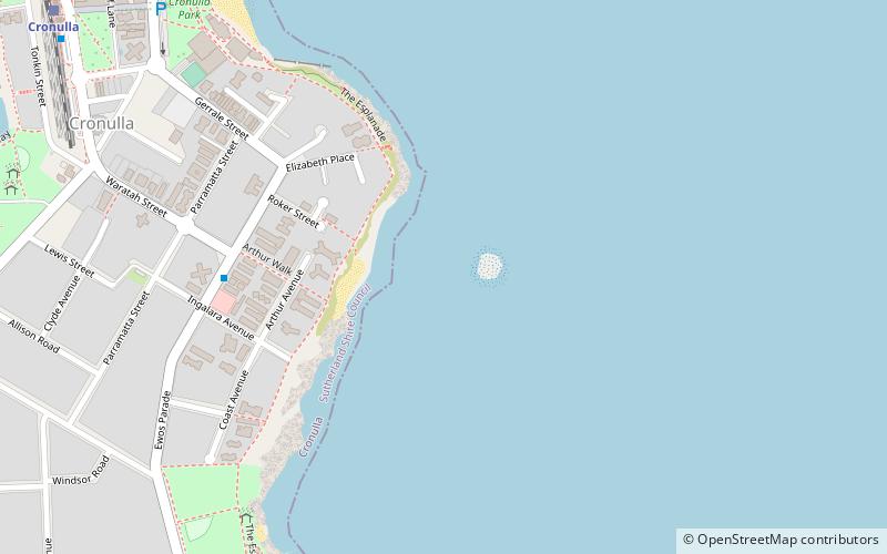 shark island sydney location map