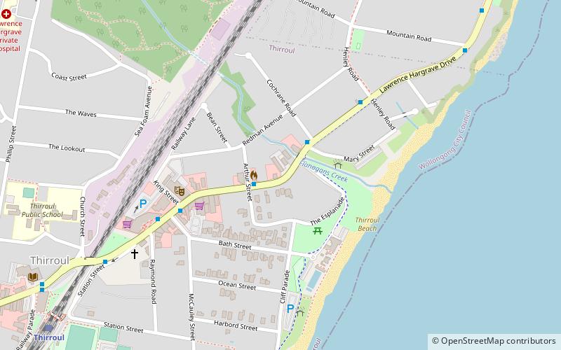 Wombat in Thirroul location map
