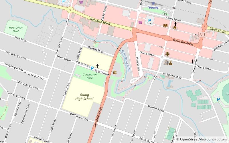 Lambing Flat Folk Museum location map