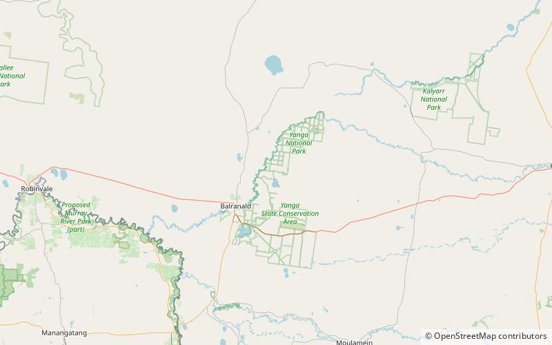 Parc national Yanga location map