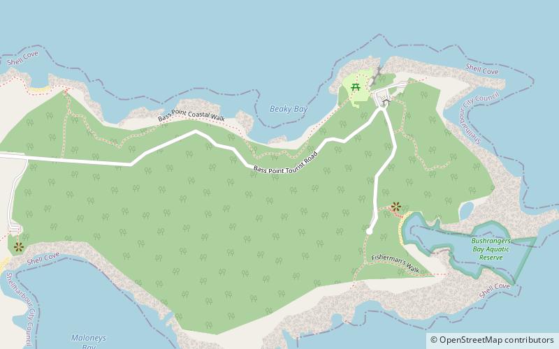 Bass Point Reserve location map