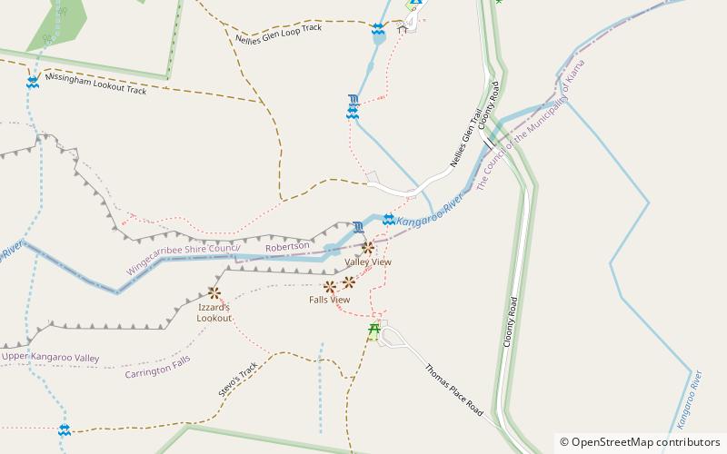 Carrington Falls location map