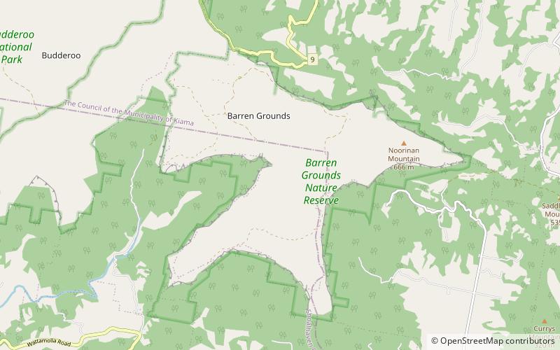 Barren Grounds Nature Reserve location map