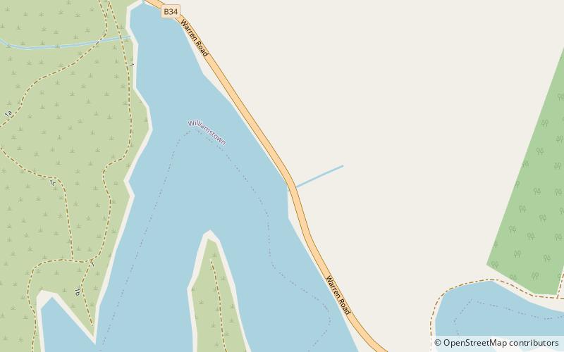 Warren Reservoir location map