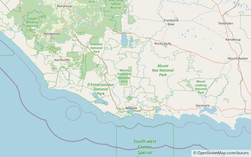 Mount-Frankland-Nationalpark location map