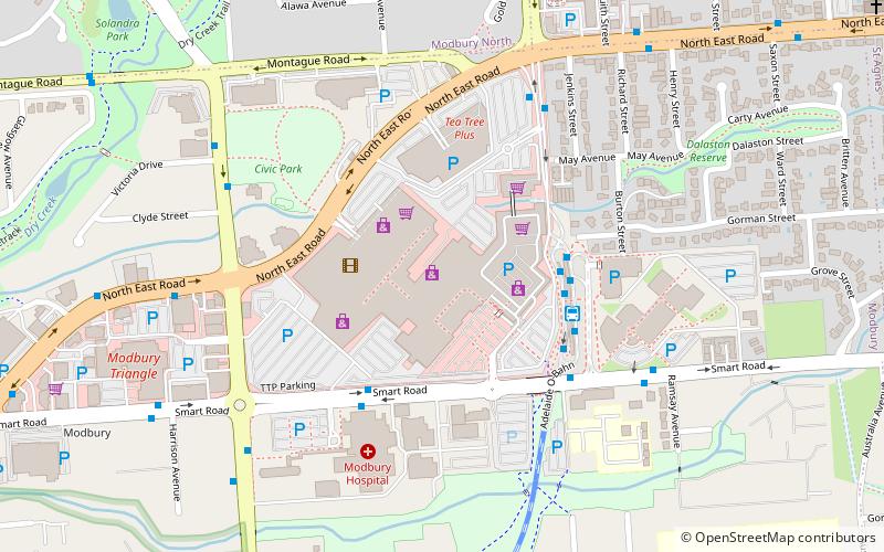 Westfield Tea Tree Plaza location map